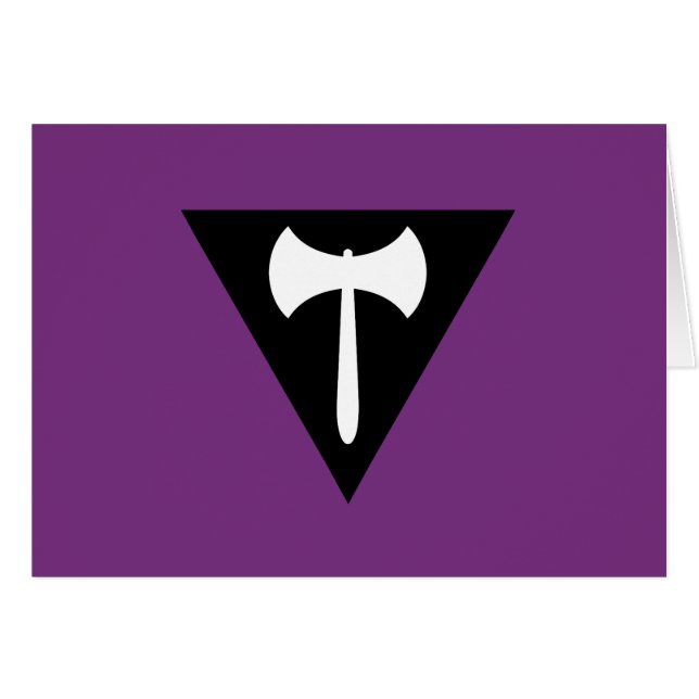 Drapeau de fierté lesbienne Hache violette (Devant horizontal)