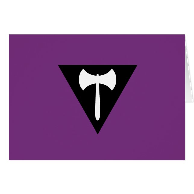 Drapeau de fierté lesbienne Labrys (Devant horizontal)