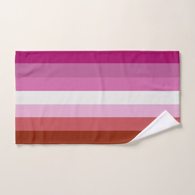 Drapeau de fierté lesbienne (Origine) (Serviette à main)