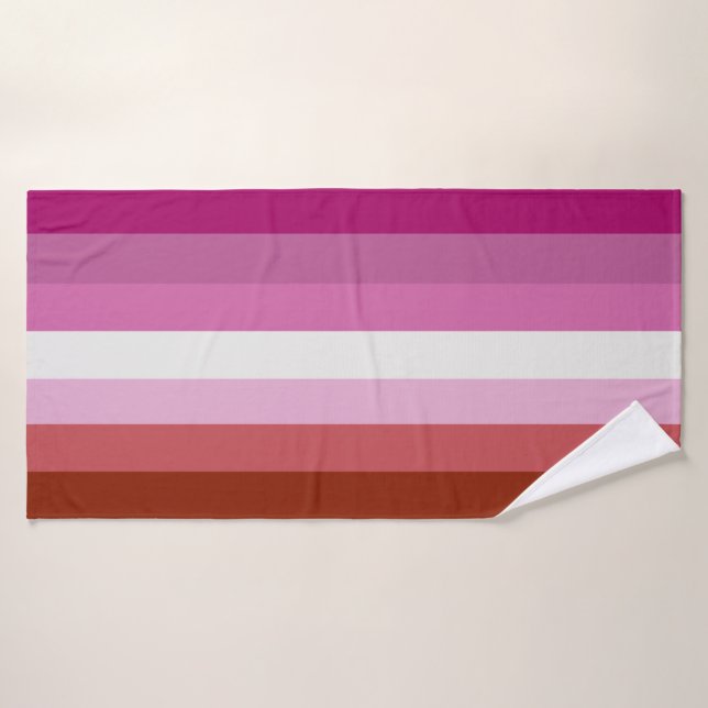 Drapeau de fierté lesbienne (Origine) (Serviette de bain)