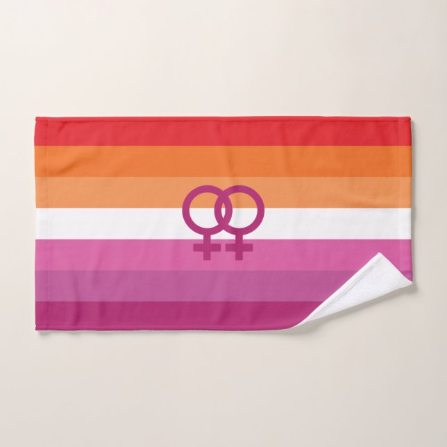 Drapeau de fierté lesbienne WLW (Serviette à main)