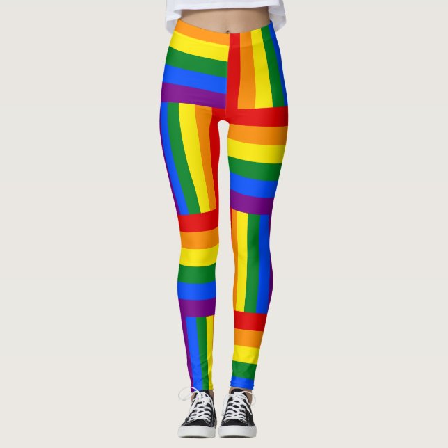 Drapeau de fierté LGBTQ+ Leggings inspirés (Devant)