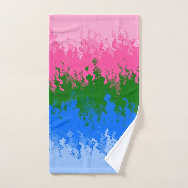 Drapeau de fierté omniromantique abstrait ondulé t (Serviette à main)
