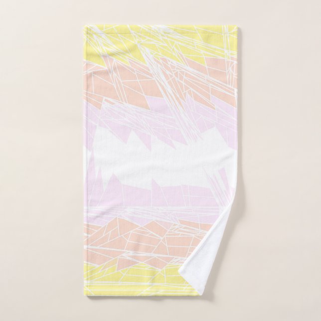 Drapeau de fierté pangender abstrait géométrique g (Serviette à main)