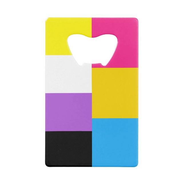 Drapeau de fierté pansexuel non binaire double (Devant)