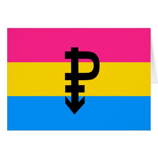 Drapeau de fierté pansexuelle (Devant horizontal)