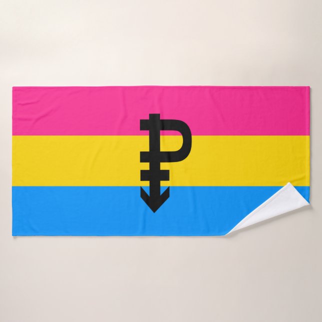 Drapeau de fierté pansexuelle (Serviette de bain)