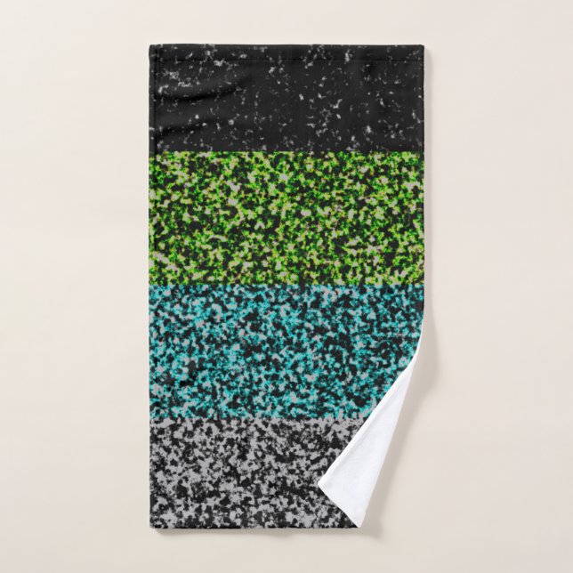 Drapeau de fierté Quoiromantique Abstrait Bruyant  (Serviette à main)