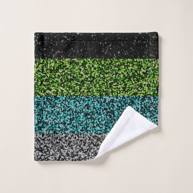 Drapeau de fierté Quoiromantique Abstrait Bruyant  (Gant de toilette)