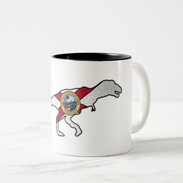 Drapeau de Floride trex dinosaur mug (Devant droit)
