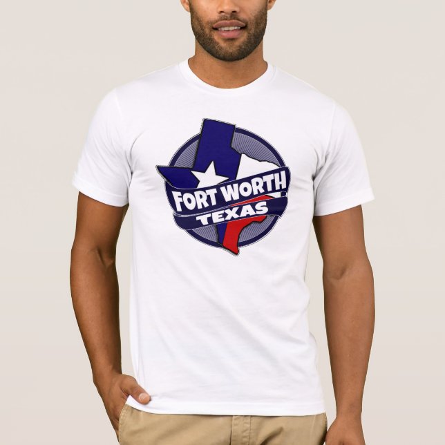 Drapeau de Fort Worth Texas tshirt d'éclatement (Devant)
