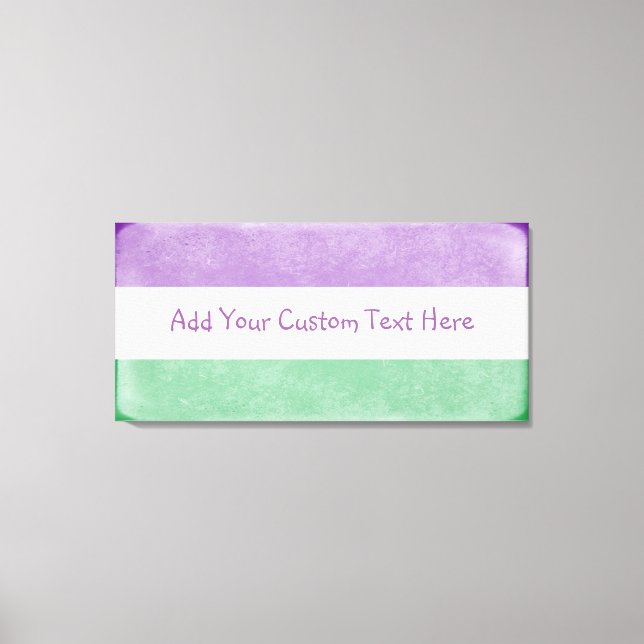 Drapeau de genre blanc toile d'art (Recto)