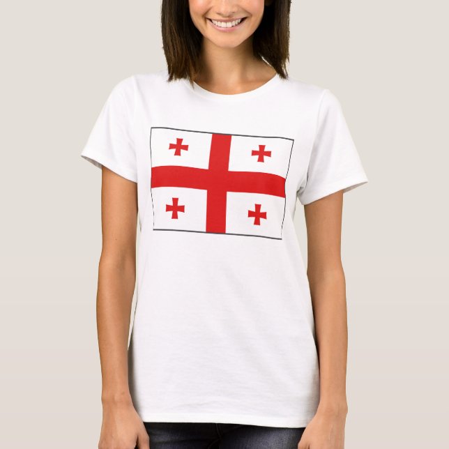 Drapeau de Géorgie x Carte T-shirt (Devant)