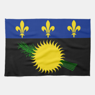 Drapeau de Guadeloupe Serviettes de cuisine