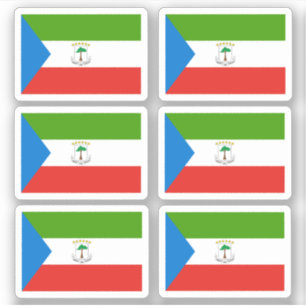 Drapeau de Guinée équatoriale - un Sticker collect