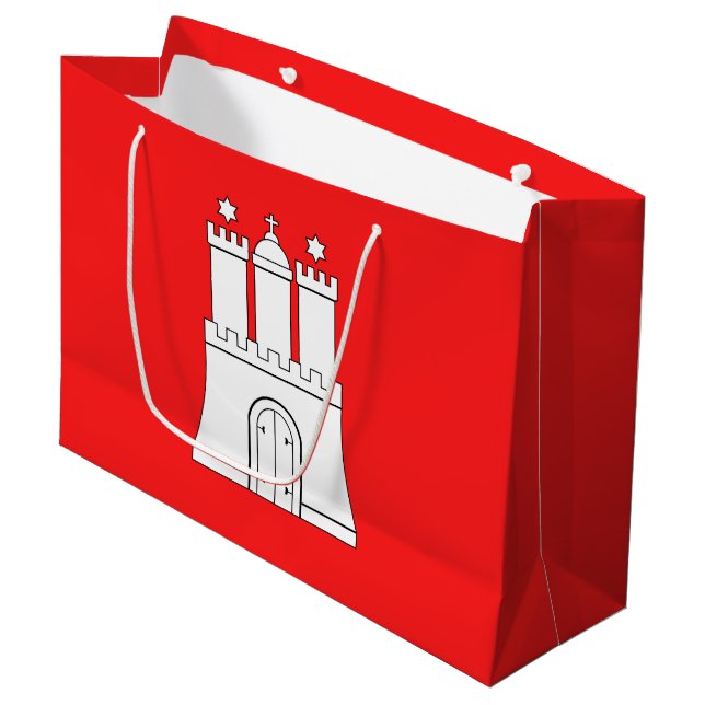 Drapeau de Hambourg grand sac cadeau (Devant Angle)