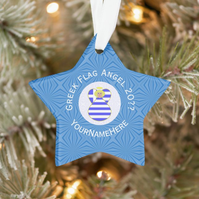 Drapeau de Hanukkah personnalisé de l'ange blond g (Arbre)