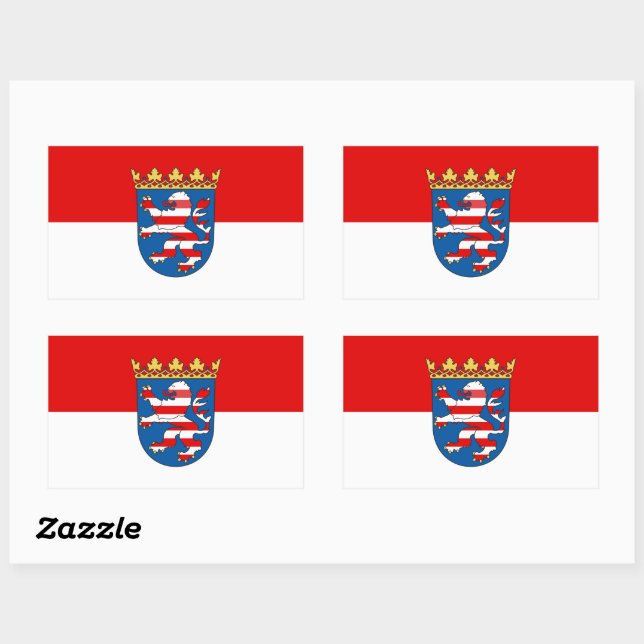 Drapeau de Hesse Sticker rectangulaire (Feuille)