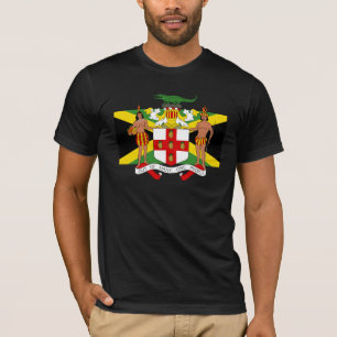 Drapeau de Jamaïque Armoiries en T-shirt
