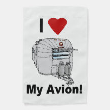 Avion Trailer Jardin Flag_front vue Vintage