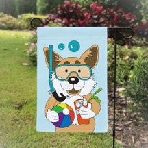 Corgi Chien Summer Snorkel Cocktail Pool