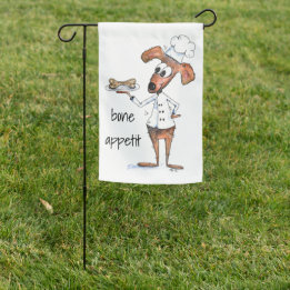 Drapeau De Jardin Cute chef de chien Whimsical