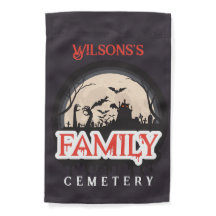 Éffrayant Halloween Famille Nom personnalisé Cimet