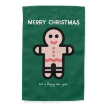 Drapeau de jardin homme en pain d'épice de Noël