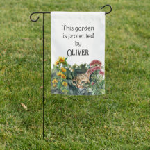 Jardin protégé par un chat