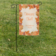 L'automne laisse "Happy Fall" Nom de famille