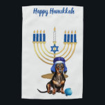 Drapeau De Jardin Menorah Dachshund<br><div class="desc">Beau drapeau de jardin de vacances.</div>