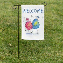 Drapeau De Jardin Mouton de danse Whimsical
