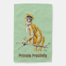 Drapeau de jardin singe de primate Proclivité Impe
