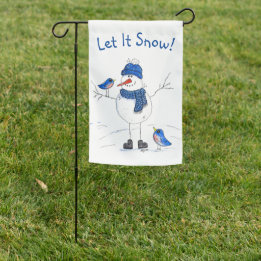 Drapeau De Jardin Snowman à longue jambe