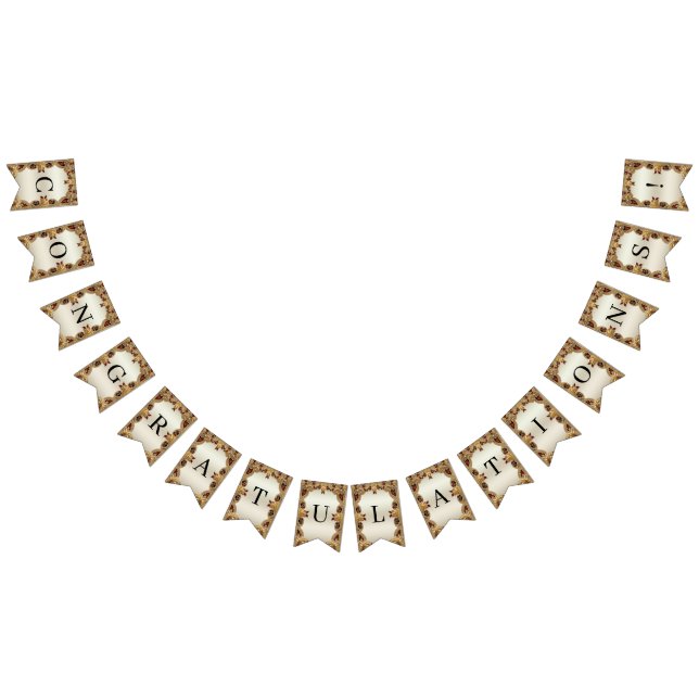 Drapeau de jauge rouge à fleurs dorées (Tout)