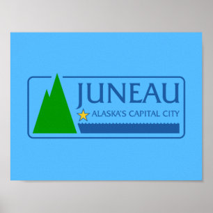 Drapeau de Juneau, Alaska Poster