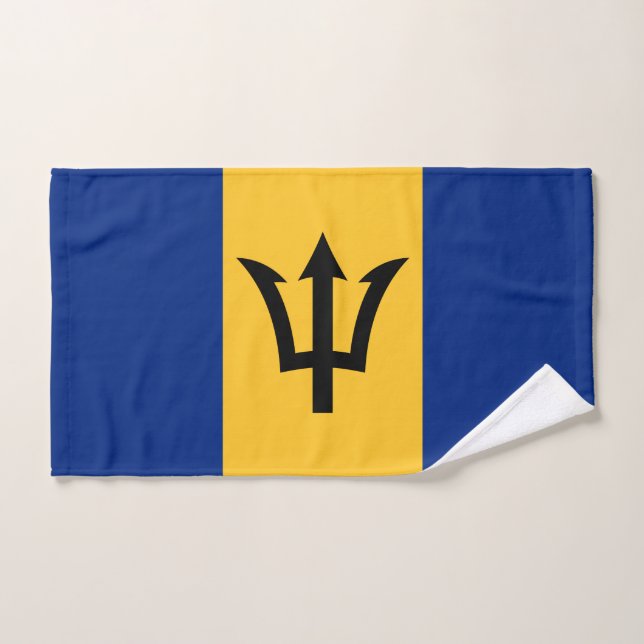 Drapeau de la Barbade patriotique (Serviette à main)