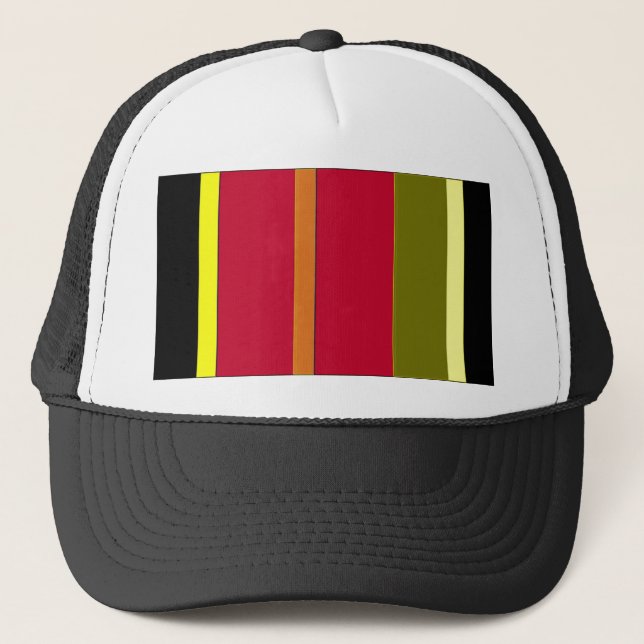 Drapeau De La Belgique Casquette À Rayures (Devant)