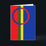 Drapeau de la carte de voeux du peuple sami<br><div class="desc">Ce design s'inspire du drapeau sami</div>