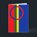 Drapeau de la carte de voeux du peuple sami<br><div class="desc">Ce design s'inspire du drapeau sami</div>