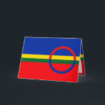 Drapeau de la carte de voeux du peuple sami<br><div class="desc">Ce design s'inspire du drapeau sami</div>