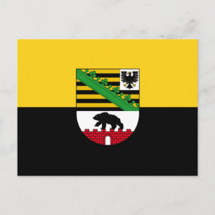 Drapeau de la carte postale Saxe-Anhalt