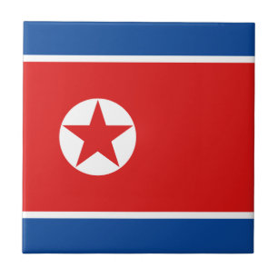 Drapeau de la Corée du Nord Carreau de céramique