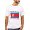 Drapeau de la Corée du Nord + Carte + T-shirt des