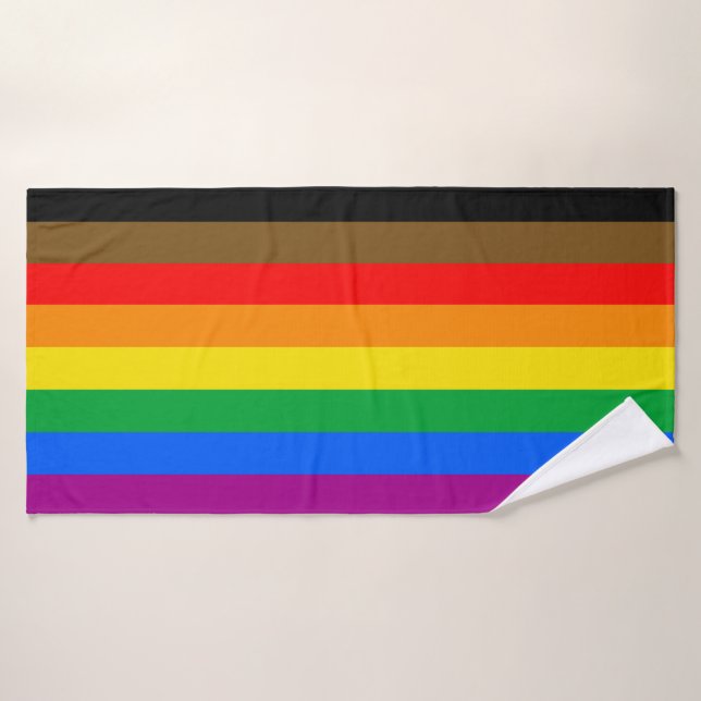 Drapeau de la fierté arc-en-ciel de Philly (Serviette de bain)