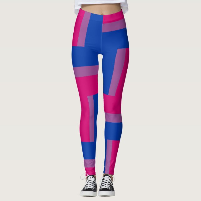 Drapeau de la fierté bisexuelle Leggings inspirés (Devant)