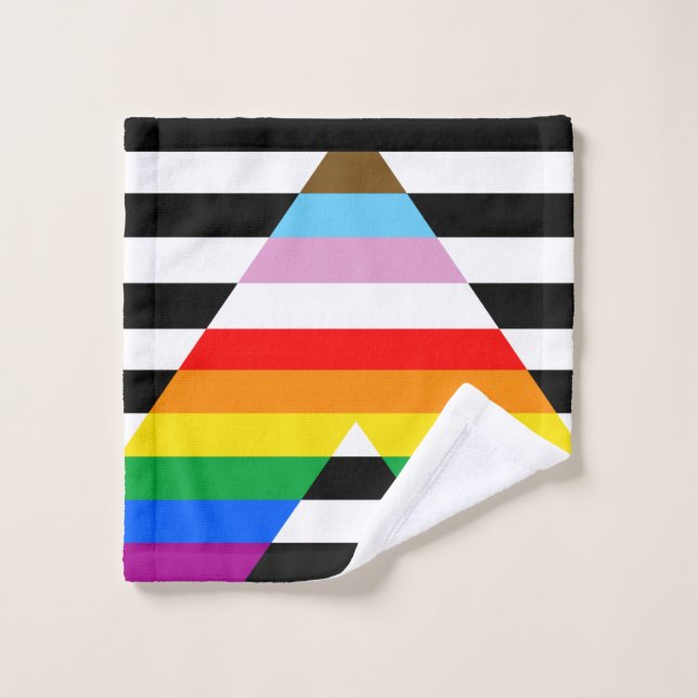 Drapeau de la fierté de progrès d'allié (Gant de toilette)