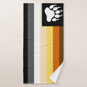 Drapeau de la fierté des ours gays et mât de l'our