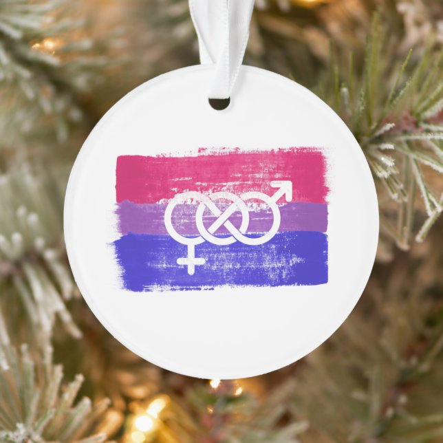 Drapeau de la fierté du symbole bisexuel peint (Arbre)