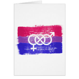 Drapeau de la fierté du symbole bisexuel peint
